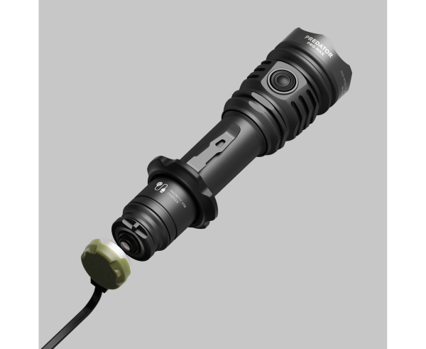 Фонарь тактический Predator Pro MAX (Black; Холодный; 3000Lm; акк21700-5000mAh)